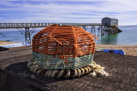 the fishing port of selsey on the sussex coastの写真素材