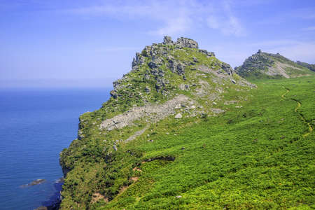 the valley of the rocks lynton in devonの写真素材