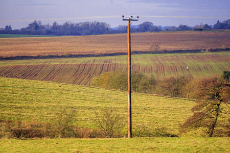 a field in the countryside in a rural environmentの写真素材
