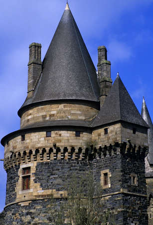 the chateau at vitre in brittany northern franceのeditorial素材