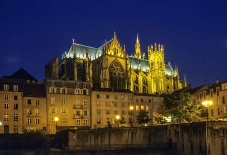metz cathedral, alsace-lorraine franceの写真素材
