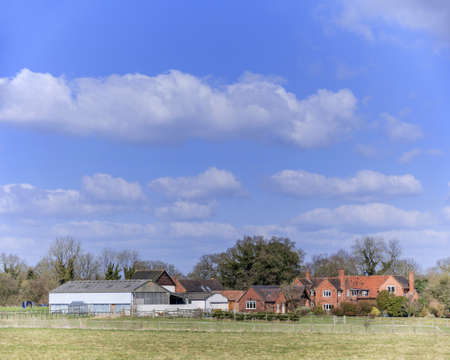 brick built house in countrysideの写真素材
