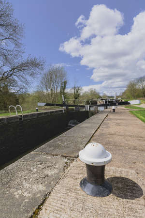 the grand union canal in warwickshire midlands england ukの写真素材