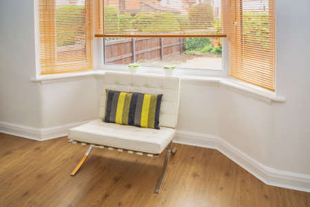 lounge area in newly restored rebuilt house 