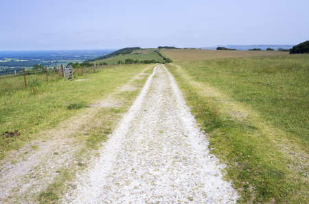 footpath south downs sussex ukの写真素材