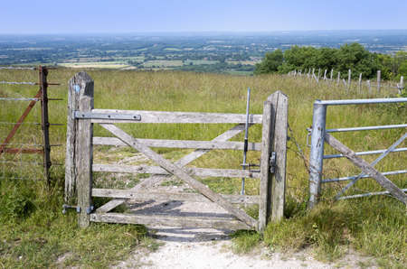 view from the south downs way footpath, sussex, england ukの写真素材