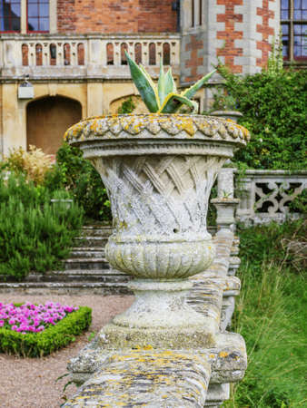 formal garden of a stately homeの写真素材