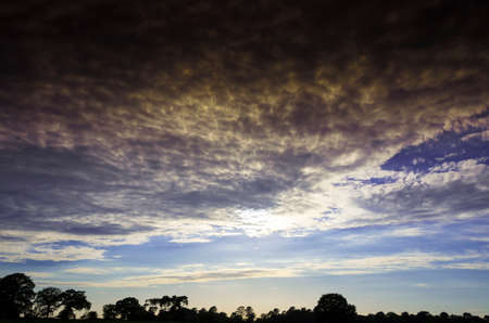 A summer sunset in the countryside.の写真素材