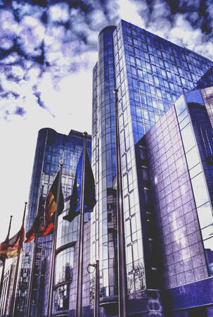 European Union parliament building Brussels Belgium Europe eu