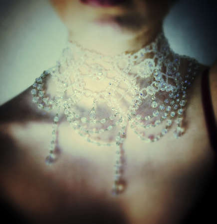 High class wealthy beautiful woman wearing jewelsの素材