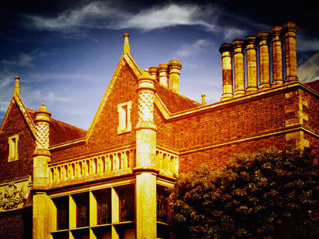 Stately home Charlecote park Warwickshire midlands England ukの素材