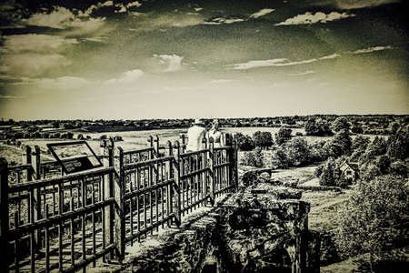 Kenilworth castle park and gardens Warwickshire England ukの素材