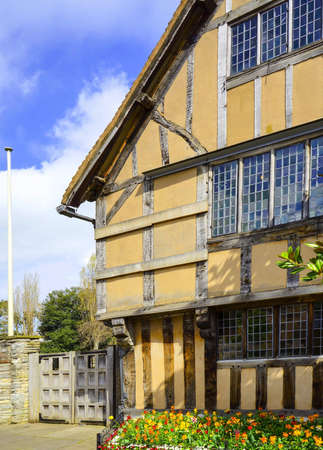 Old timber framed buildings in Stratford upon Avonの素材