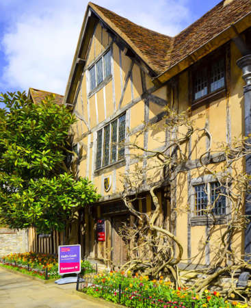 Old timber framed buildings in Stratford upon Avonの素材