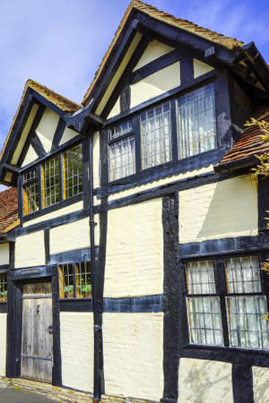 Old timber framed buildings in Stratford upon Avonの素材