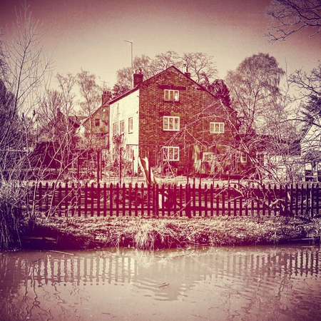 Oxford canal cropedy village Oxfordshireの素材