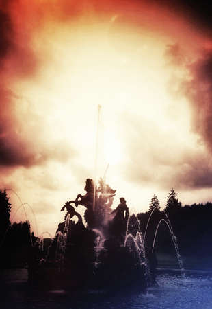 Fountain Witley Court stately home Worcestershire midlands England ukの素材