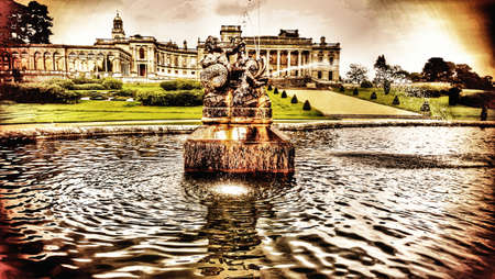 Fountain Witley Court stately home Worcestershire midlands England ukの素材