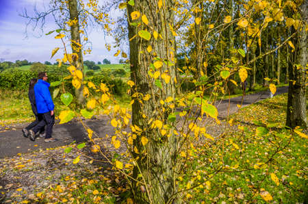 a footpath and public bridleway through the countrysideのeditorial素材