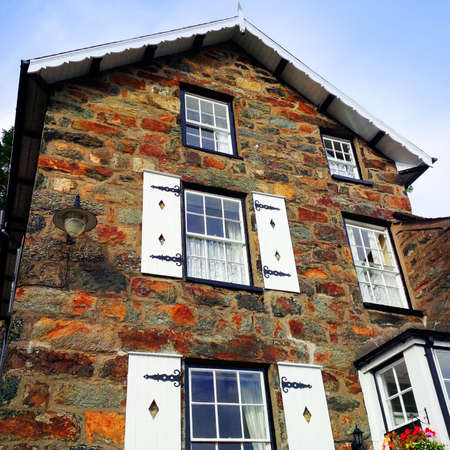 Beddgelert village in the snowdonia national park Wales ukの素材