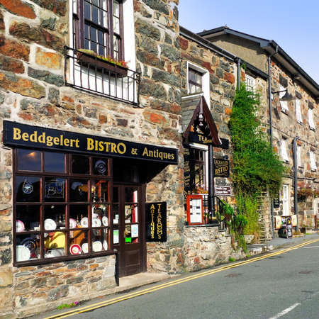 Beddgelert village in the snowdonia national park Wales ukの素材