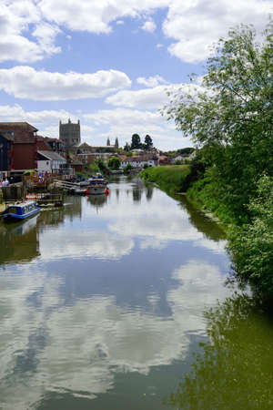 river avon tewksbury gloucestershire UKの写真素材
