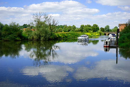 river severn tewksbury gloucestershire UKのeditorial素材