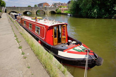 river avon tewksbury gloucestershire UKのeditorial素材