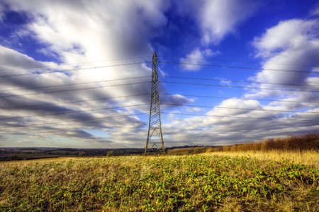 Electricity pylons in the countryside