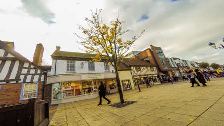 High street shops shopping mallの素材