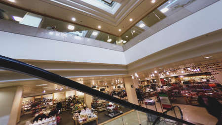 High street shops shopping mallの素材