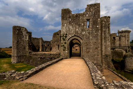 raglan castle walesの写真素材