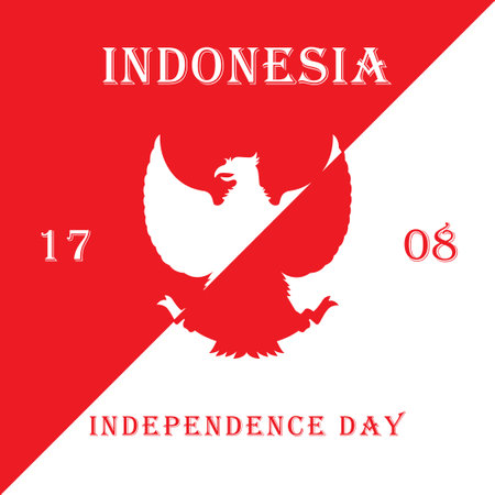 Independence day of Indonesia 17th Augustのイラスト素材