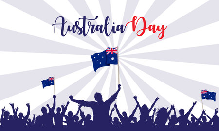 australia day vector illustration. it is suitable for card, banner, or posterのイラスト素材