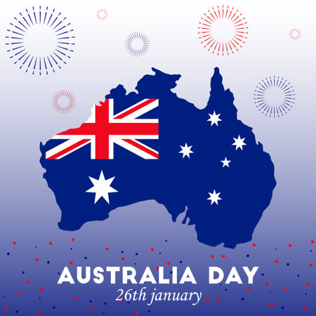 australia day vector illustration. it is suitable for card, banner, or posterのイラスト素材