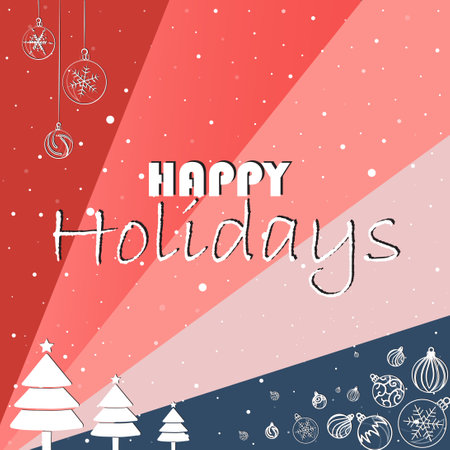 happy holidays vector background illustration. it is suitable for card, banner, or posterのイラスト素材