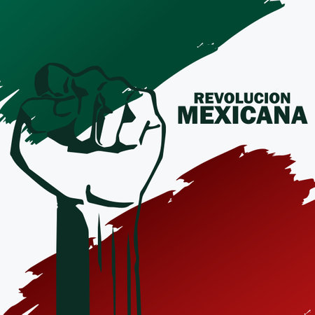 it is revolution mexicana vector illustration. revolution mexicana is a major armed conflict transforming mexico's politics, economy, and societyのイラスト素材