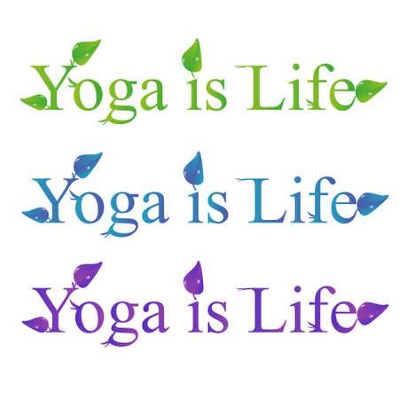 Yoga vector text - yoga is lifeのイラスト素材