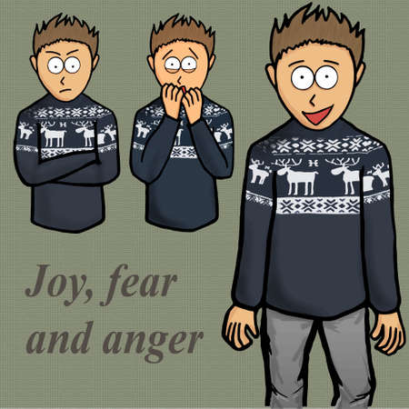 Boy emotion illustration kid, laugh, people, personのイラスト素材