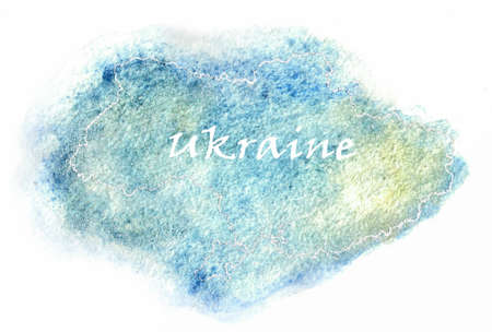 Ukraine map illustration region, republic, shapeのイラスト素材