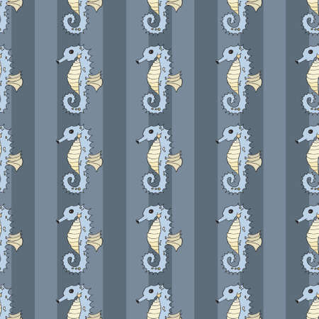 Seahorse seamless illustration nature ocean lifeのイラスト素材