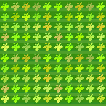 Colored clovers background. patternのイラスト素材