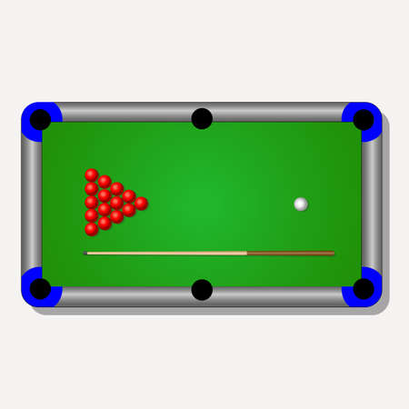 Billiard table illustration. This illustration can be used to create an electronic game.
