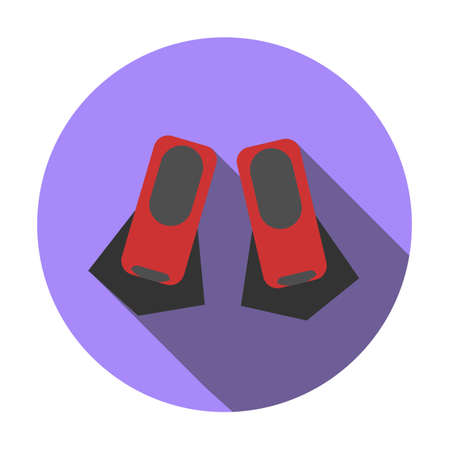 Sports swimming flippers icon. This flat icon can be used for the web.のイラスト素材