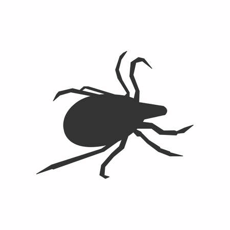 The mite icon. The illustration shows a dangerous mite.のイラスト素材