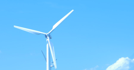 Wind Turbine for alternative energy on background sky.の写真素材