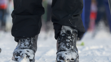 Mass start men athletes skiers during Championship on cross country skiing.の写真素材