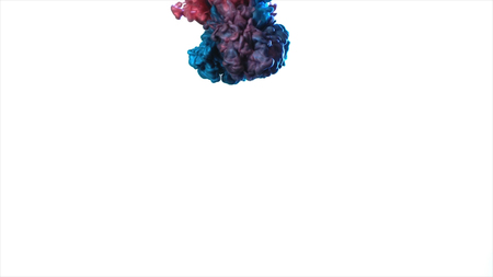 Blue smoke movement animation. color smoke on a white background. abstract vibrant blue tropical sea...