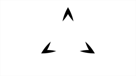 Abstract CGI motion graphics and animated background with white and black figures. Hypnotic spiral...