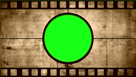 Animation of old negative film with chromakey copy space.の写真素材